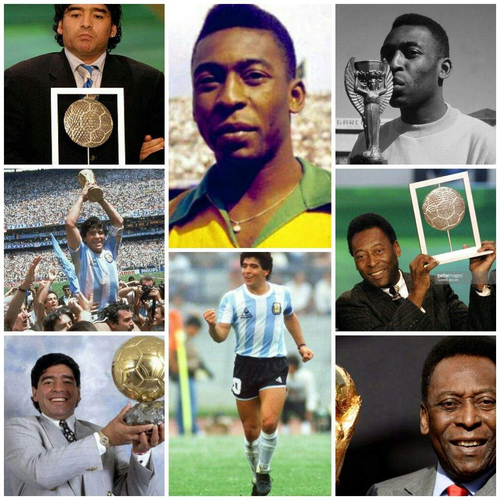 Maradona y Pelé juntos en una fotografía histórica